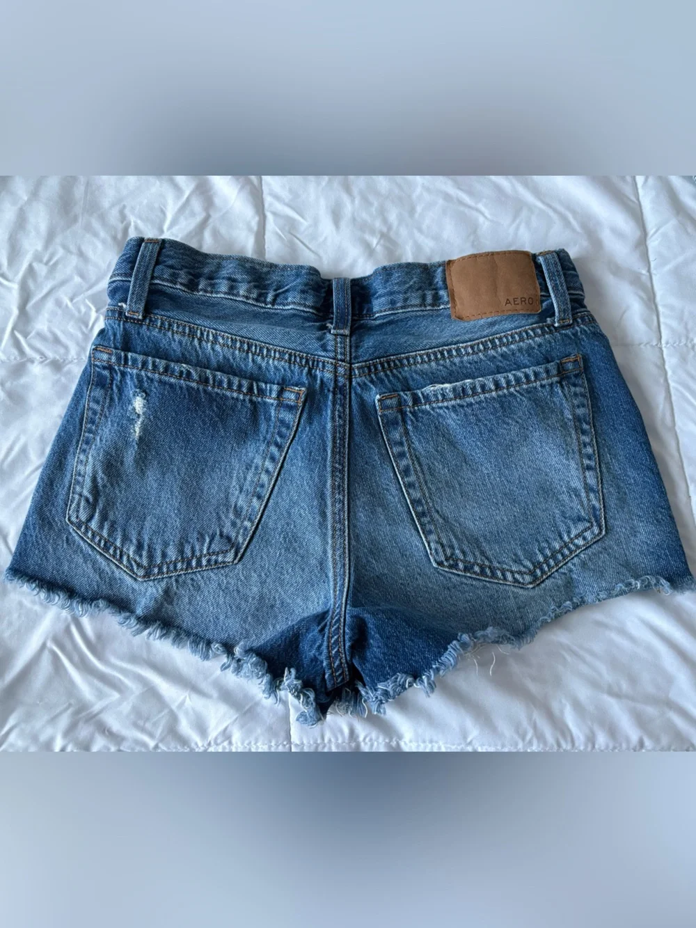 Aeropostale Distressed Blue Denim Cutoff Shorts | size 4 | denim | summer short